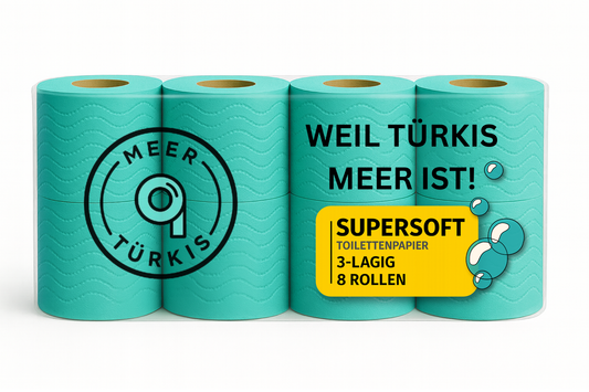 32 Rollen, Toilettenpapier, Supersoft, Türkis